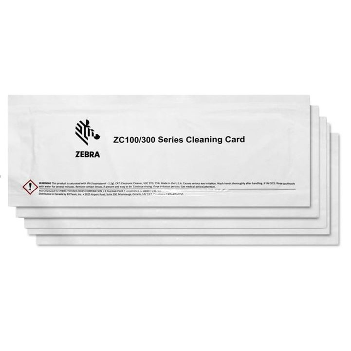 Cleaning Card Kit Fit For Zebra ZC Series ZC100 ZC150 ZC300 ZC350 ID Card Printers Daily Cleaning And Maintenance, Replace 105999-311 105999311, 5Pcs